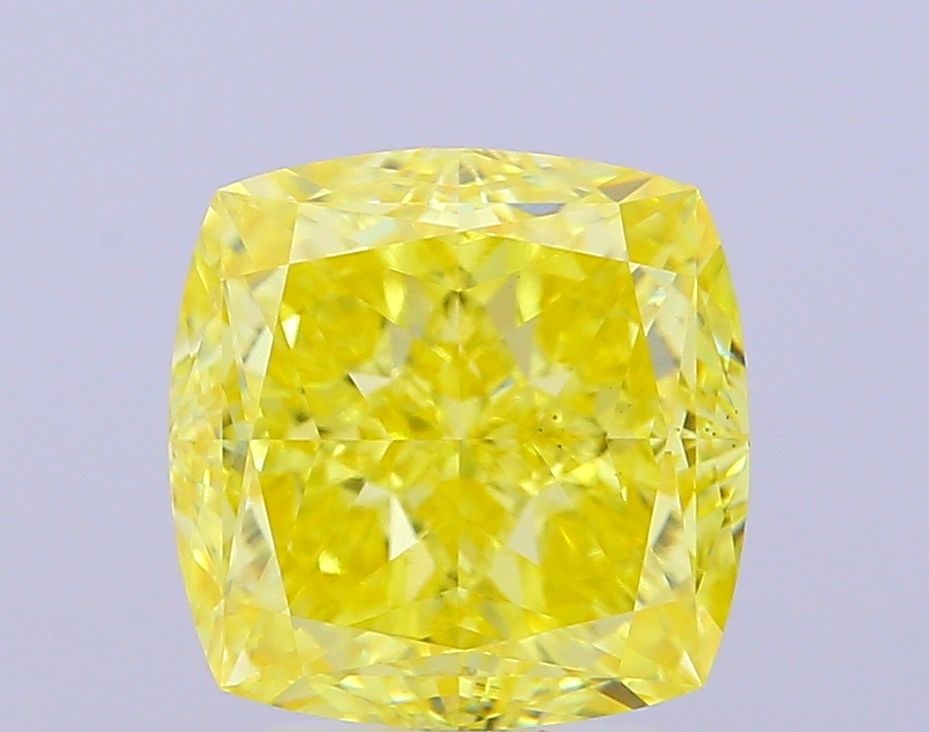 Loose Diamond - CUSHION MODIFIED 5.12ct Fancy Vivid Yellow VS1: Loose Diamond - CUSHION MODIFIED 5.12ct Fancy Vivid Yellow VS1 Source: This is a real non-mined Diamond that has been grown in a lab Shape: CUSHION MODIFIED Carats: 5.12 Color: Fancy Vivid Yellow Cert