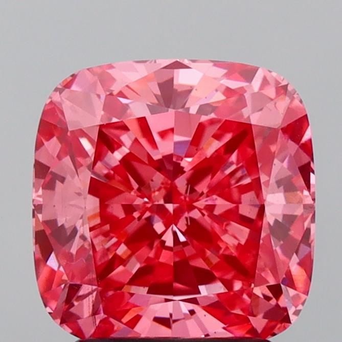 Loose Diamond - CUSHION MODIFIED 2.58ct Fancy Vivid Pink SI1: Loose Diamond - CUSHION MODIFIED 2.58ct Fancy Vivid Pink SI1 Source: This is a real non-mined Diamond that has been grown in a lab Shape: CUSHION MODIFIED Carats: 2.58 Color: Fancy Vivid Pink Certific