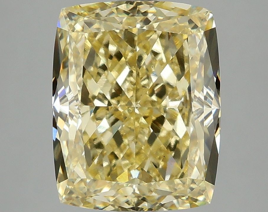 Loose Diamond - CUSHION MODIFIED 5.07ct Fancy Intense Yellow VS1: Loose Diamond - CUSHION MODIFIED 5.07ct Fancy Intense Yellow VS1 Source: This is a real non-mined Diamond that has been grown in a lab Shape: CUSHION MODIFIED Carats: 5.07 Color: Fancy Intense Yellow 