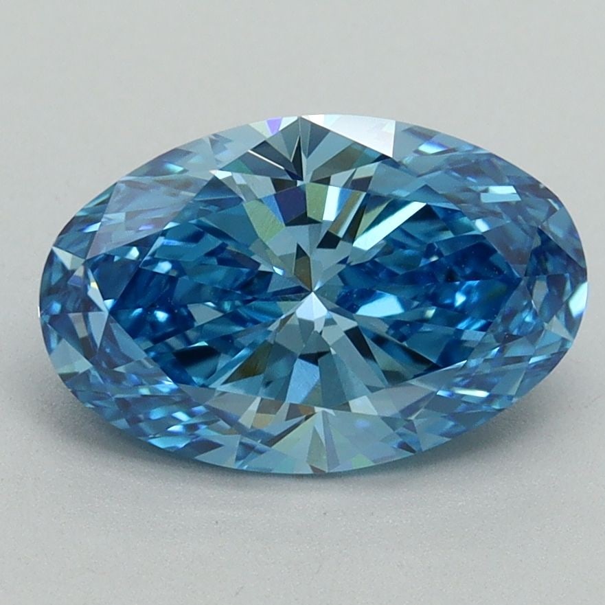 Loose Diamond - OVAL 2.09ct Fancy Vivid Blue VVS2: Loose Diamond - OVAL 2.09ct Fancy Vivid Blue VVS2 Source: This is a real non-mined Diamond that has been grown in a lab Shape: OVAL Carats: 2.09 Color: Fancy Vivid Blue Certification: IGI Video: