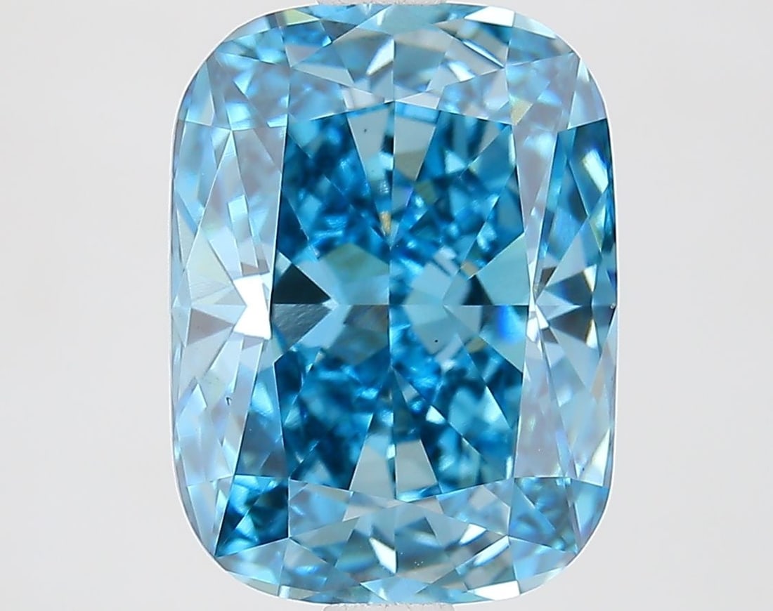 Loose Diamond - CUSHION MODIFIED 2.82ct Fancy Vivid Blue VS1: Loose Diamond - CUSHION MODIFIED 2.82ct Fancy Vivid Blue VS1 Source: This is a real non-mined Diamond that has been grown in a lab Shape: CUSHION MODIFIED Carats: 2.82 Color: Fancy Vivid Blue Certific