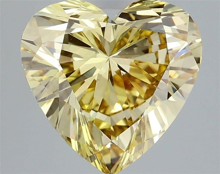 Loose Diamond - HEART 3.01ct Fancy Intense Yellow VS2: Loose Diamond - HEART 3.01ct Fancy Intense Yellow VS2 Source: This is a real non-mined Diamond that has been grown in a lab Shape: HEART Carats: 3.01 Color: Fancy Intense Yellow Certification: IGI Vid