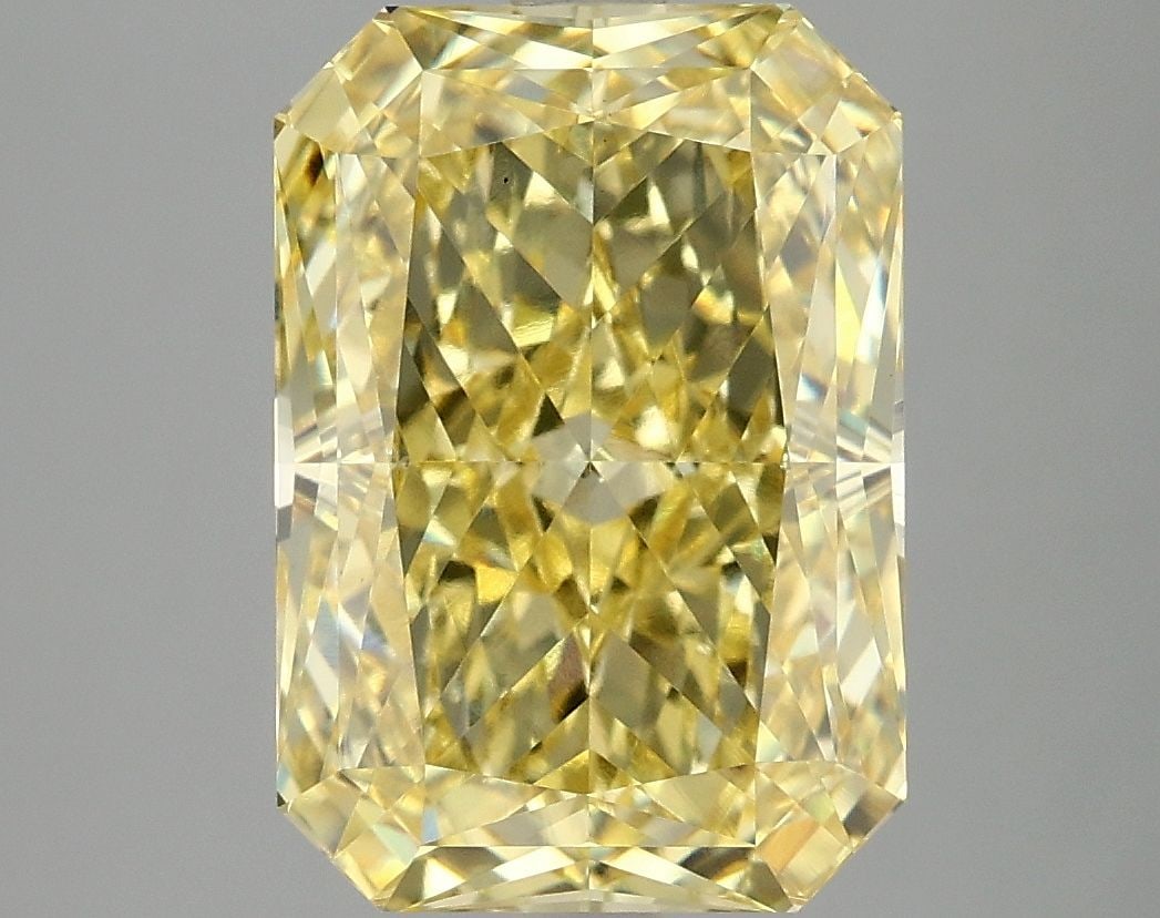 Loose Diamond - RADIANT 5.09ct Fancy Vivid Yellow VS1: Loose Diamond - RADIANT 5.09ct Fancy Vivid Yellow VS1 Source: This is a real non-mined Diamond that has been grown in a lab Shape: RADIANT Carats: 5.09 Color: Fancy Vivid Yellow Certification: IGI Vid