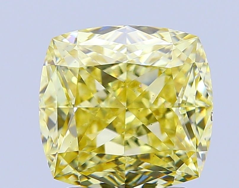 Loose Diamond - CUSHION MODIFIED 3.09ct Fancy Yellow VS2: Loose Diamond - CUSHION MODIFIED 3.09ct Fancy Yellow VS2 Source: This is a real non-mined Diamond that has been grown in a lab Shape: CUSHION MODIFIED Carats: 3.09 Color: Fancy Yellow Certification: I