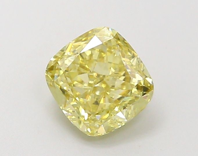 Loose Diamond - CUSHION MODIFIED 0.95ct Fancy Yellow VS2: Loose Diamond - CUSHION MODIFIED 0.95ct Fancy Yellow VS2 Source: This is a real non-mined Diamond that has been grown in a lab Shape: CUSHION MODIFIED Carats: 0.95 Color: Fancy Yellow Certification: I