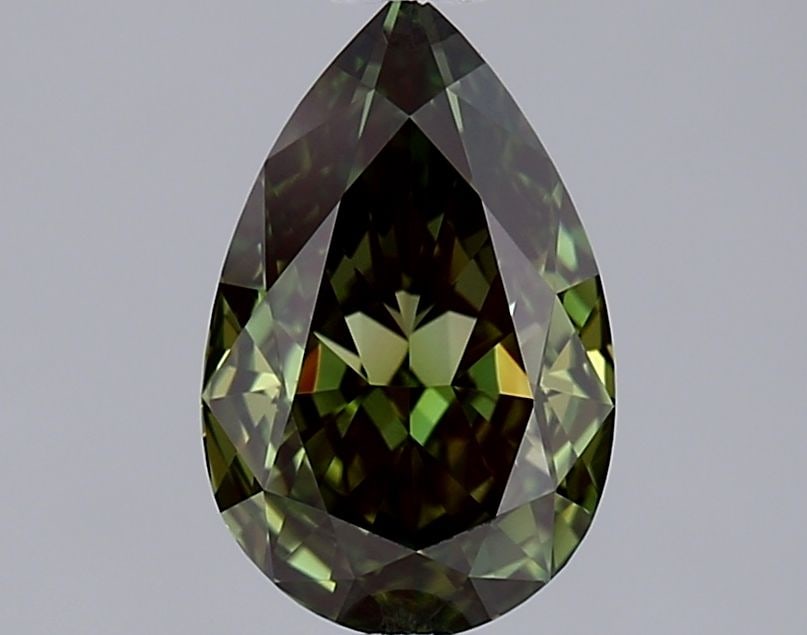 Loose Diamond - PEAR 1.0ct Fancy Green VVS2: Loose Diamond - PEAR 1.0ct Fancy Green VVS2 Source: This is a real non-mined Diamond that has been grown in a lab Shape: PEAR Carats: 1.0 Color: Fancy Green Certification: IGI Video: