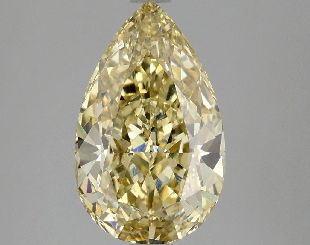 Loose Diamond - PEAR 3.08ct Fancy Vivid Yellow VVS2: Loose Diamond - PEAR 3.08ct Fancy Vivid Yellow VVS2 Source: This is a real non-mined Diamond that has been grown in a lab Shape: PEAR Carats: 3.08 Color: Fancy Vivid Yellow Certification: IGI Video:
