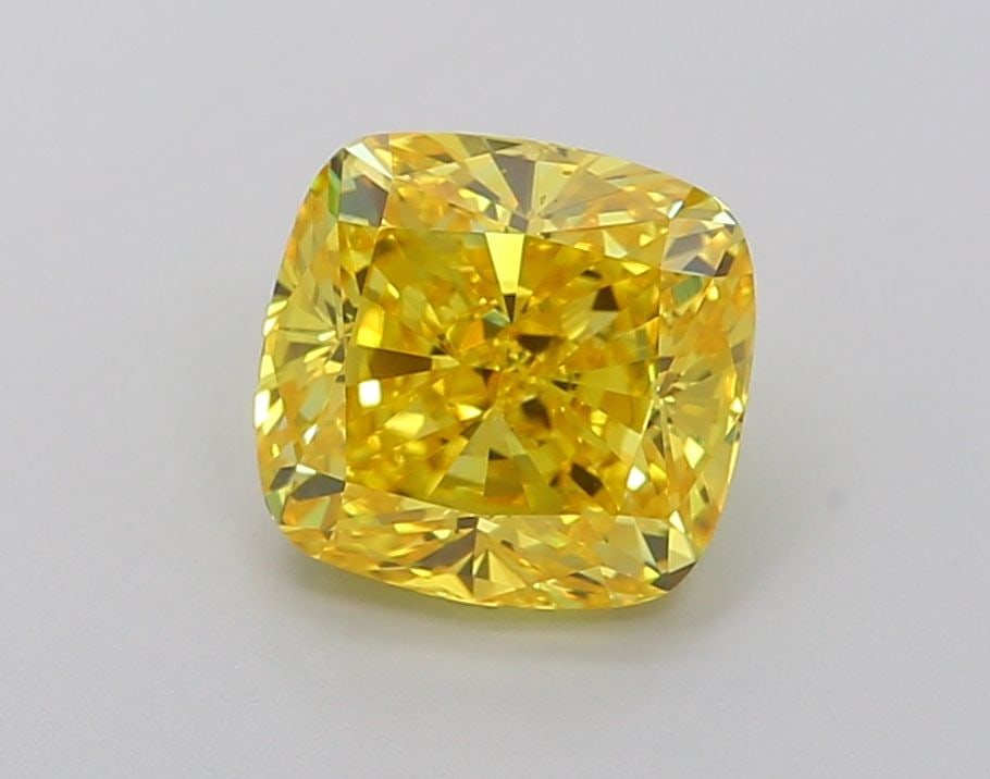 Loose Diamond - CUSHION BRILLIANT 2.04ct Fancy Vivid Yellow VVS2: Loose Diamond - CUSHION BRILLIANT 2.04ct Fancy Vivid Yellow VVS2 Source: This is a real non-mined Diamond that has been grown in a lab Shape: CUSHION BRILLIANT Carats: 2.04 Color: Fancy Vivid Yellow C