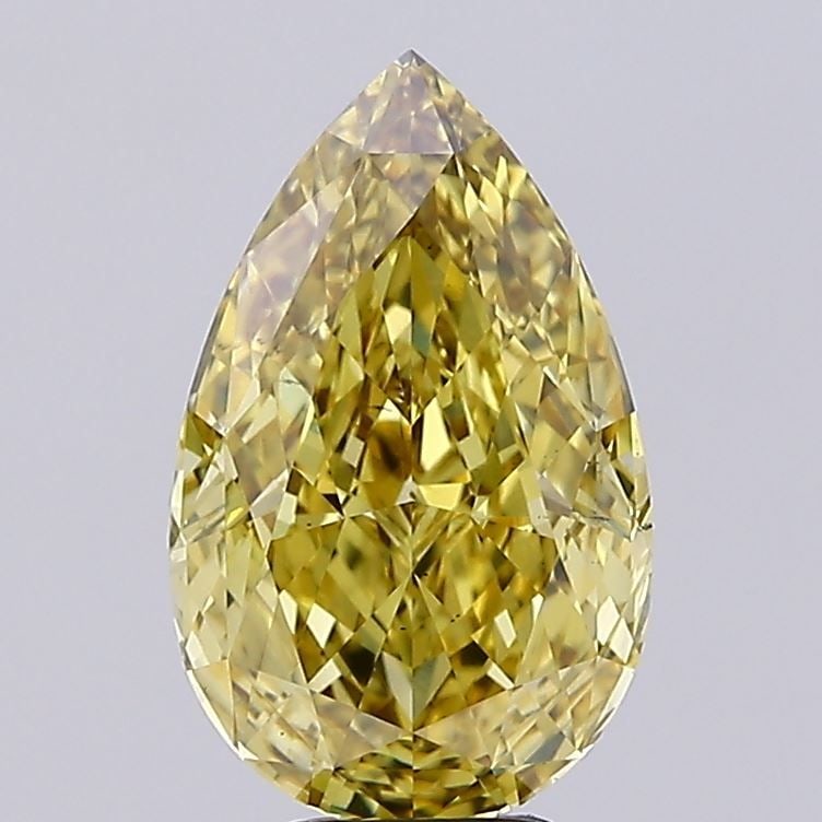 Loose Diamond - PEAR 5.22ct Fancy Vivid Yellow VS1: Loose Diamond - PEAR 5.22ct Fancy Vivid Yellow VS1 Source: This is a real non-mined Diamond that has been grown in a lab Shape: PEAR Carats: 5.22 Color: Fancy Vivid Yellow Certification: IGI Video: