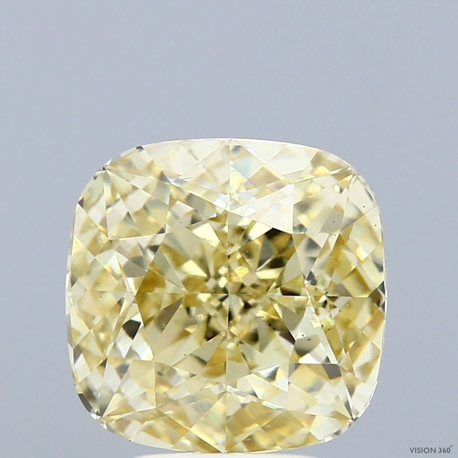 Loose Diamond - CUSHION MODIFIED 5.02ct Fancy Yellow VS2: Loose Diamond - CUSHION MODIFIED 5.02ct Fancy Yellow VS2 Source: This is a real non-mined Diamond that has been grown in a lab Shape: CUSHION MODIFIED Carats: 5.02 Color: Fancy Yellow Certification: I
