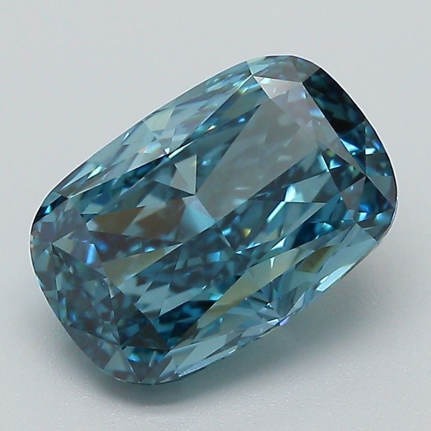 Loose Diamond - CUSHION MODIFIED 3.11ct Fancy Vivid Blue VVS2: Loose Diamond - CUSHION MODIFIED 3.11ct Fancy Vivid Blue VVS2 Source: This is a real non-mined Diamond that has been grown in a lab Shape: CUSHION MODIFIED Carats: 3.11 Color: Fancy Vivid Blue Certifi