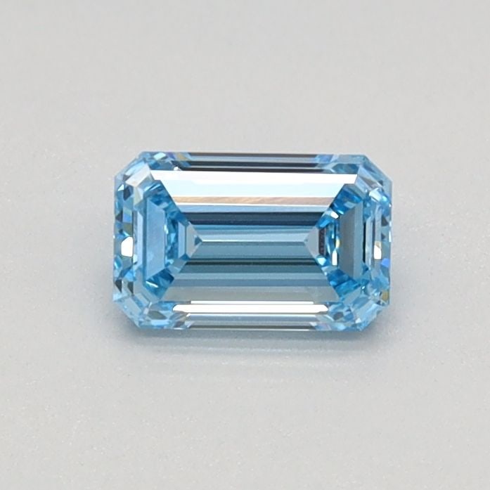 Loose Diamond - EMERALD 0.34ct Fancy Intense Blue VVS2: Loose Diamond - EMERALD 0.34ct Fancy Intense Blue VVS2 Source: This is a real non-mined Diamond that has been grown in a lab Shape: EMERALD Carats: 0.34 Color: Fancy Intense Blue Certification: IGI Vi