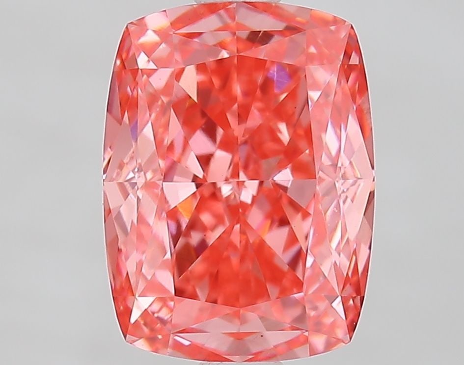 Loose Diamond - CUSHION MODIFIED 2.21ct Fancy Vivid Pink VS1: Loose Diamond - CUSHION MODIFIED 2.21ct Fancy Vivid Pink VS1 Source: This is a real non-mined Diamond that has been grown in a lab Shape: CUSHION MODIFIED Carats: 2.21 Color: Fancy Vivid Pink Certific