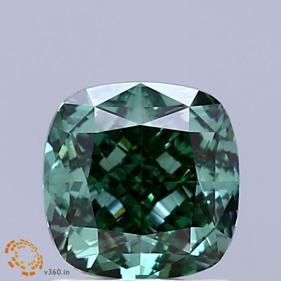 Loose Diamond - CUSHION MODIFIED 1.49ct Fancy Vivid Green VS1: Loose Diamond - CUSHION MODIFIED 1.49ct Fancy Vivid Green VS1 Source: This is a real non-mined Diamond that has been grown in a lab Shape: CUSHION MODIFIED Carats: 1.49 Color: Fancy Vivid Green Certif