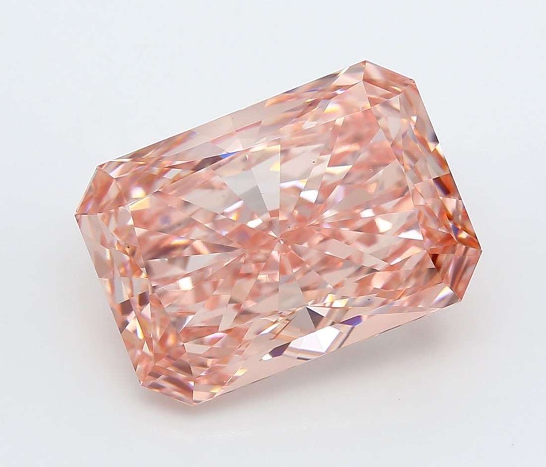 Loose Diamond - RADIANT 10.06ct Fancy Vivid Pink VS1: Loose Diamond - RADIANT 10.06ct Fancy Vivid Pink VS1 Source: This is a real non-mined Diamond that has been grown in a lab Shape: RADIANT Carats: 10.06 Color: Fancy Vivid Pink Certification: IGI Video