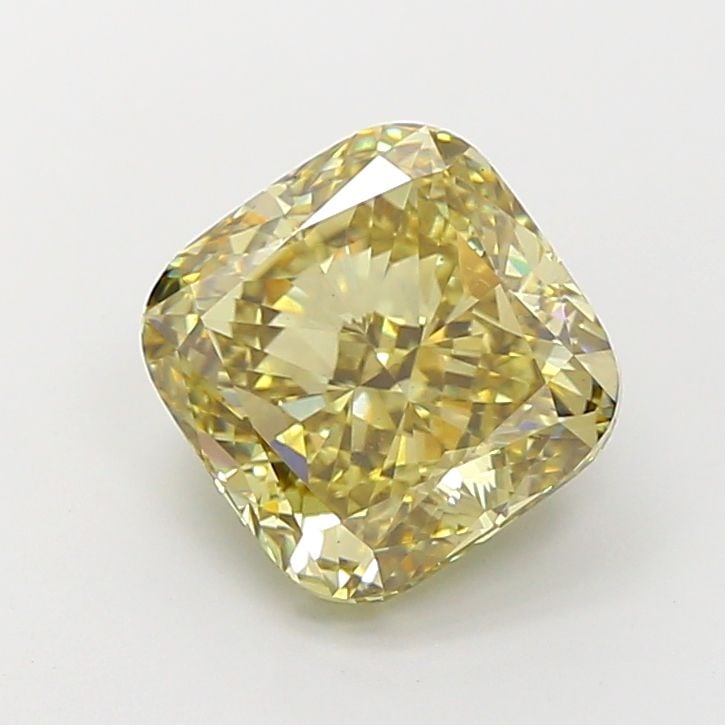 Loose Diamond - CUSHION MODIFIED 5.04ct Fancy Grayish Yellow VS2: Loose Diamond - CUSHION MODIFIED 5.04ct Fancy Grayish Yellow VS2 Source: This is a real non-mined Diamond that has been grown in a lab Shape: CUSHION MODIFIED Carats: 5.04 Color: Fancy Grayish Yellow 