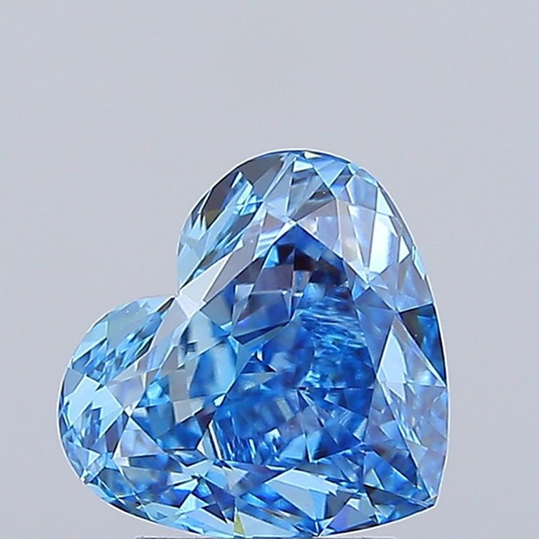 Loose Diamond - HEART 3.06ct Fancy Vivid Blue VS1: Loose Diamond - HEART 3.06ct Fancy Vivid Blue VS1 Source: This is a real non-mined Diamond that has been grown in a lab Shape: HEART Carats: 3.06 Color: Fancy Vivid Blue Certification: IGI Video: