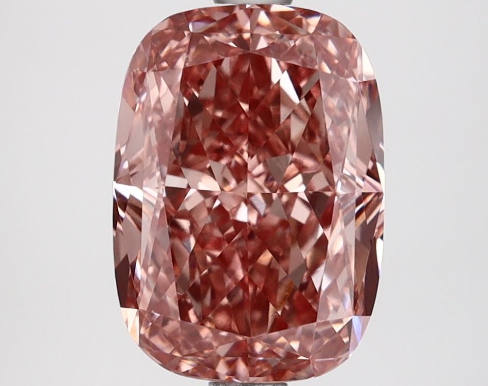 Loose Diamond - CUSHION MODIFIED 3.19ct Fancy Vivid Brownish Pink VS1: Loose Diamond - CUSHION MODIFIED 3.19ct Fancy Vivid Brownish Pink VS1 Source: This is a real non-mined Diamond that has been grown in a lab Shape: CUSHION MODIFIED Carats: 3.19 Color: Fancy Vivid Brow