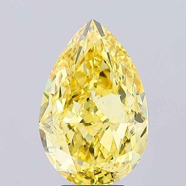 Loose Diamond - PEAR 6.01ct Fancy Vivid Yellow VS1: Loose Diamond - PEAR 6.01ct Fancy Vivid Yellow VS1 Source: This is a real non-mined Diamond that has been grown in a lab Shape: PEAR Carats: 6.01 Color: Fancy Vivid Yellow Certification: IGI Video: