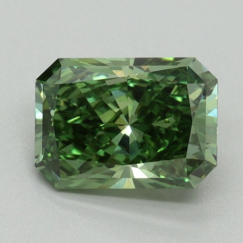 Loose Diamond - RADIANT 1.51ct Fancy Vivid Green VS1: Loose Diamond - RADIANT 1.51ct Fancy Vivid Green VS1 Source: This is a real non-mined Diamond that has been grown in a lab Shape: RADIANT Carats: 1.51 Color: Fancy Vivid Green Certification: IGI Video