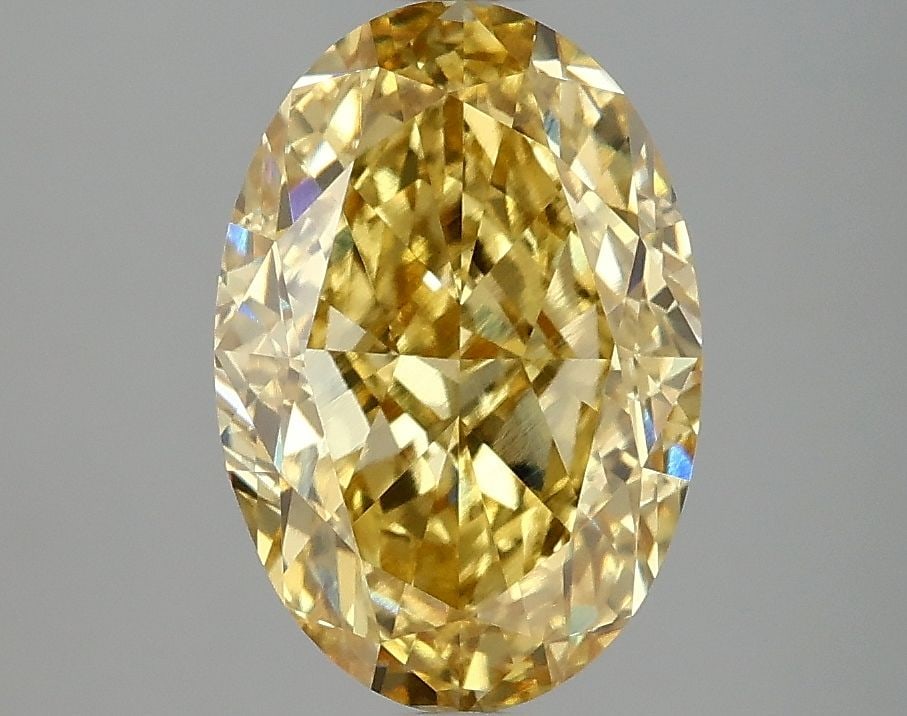 Loose Diamond - OVAL 3.1ct Fancy Vivid Yellow VS1: Loose Diamond - OVAL 3.1ct Fancy Vivid Yellow VS1 Source: This is a real non-mined Diamond that has been grown in a lab Shape: OVAL Carats: 3.1 Color: Fancy Vivid Yellow Certification: IGI Video: