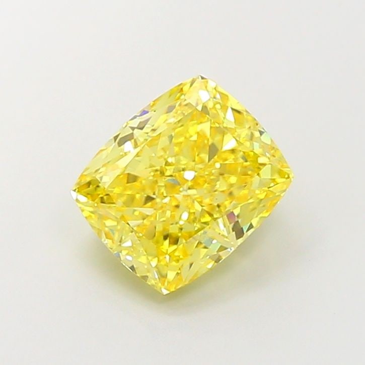 Loose Diamond - CUSHION MODIFIED 4.14ct Fancy Vivid Yellow VS1: Loose Diamond - CUSHION MODIFIED 4.14ct Fancy Vivid Yellow VS1 Source: This is a real non-mined Diamond that has been grown in a lab Shape: CUSHION MODIFIED Carats: 4.14 Color: Fancy Vivid Yellow Cert
