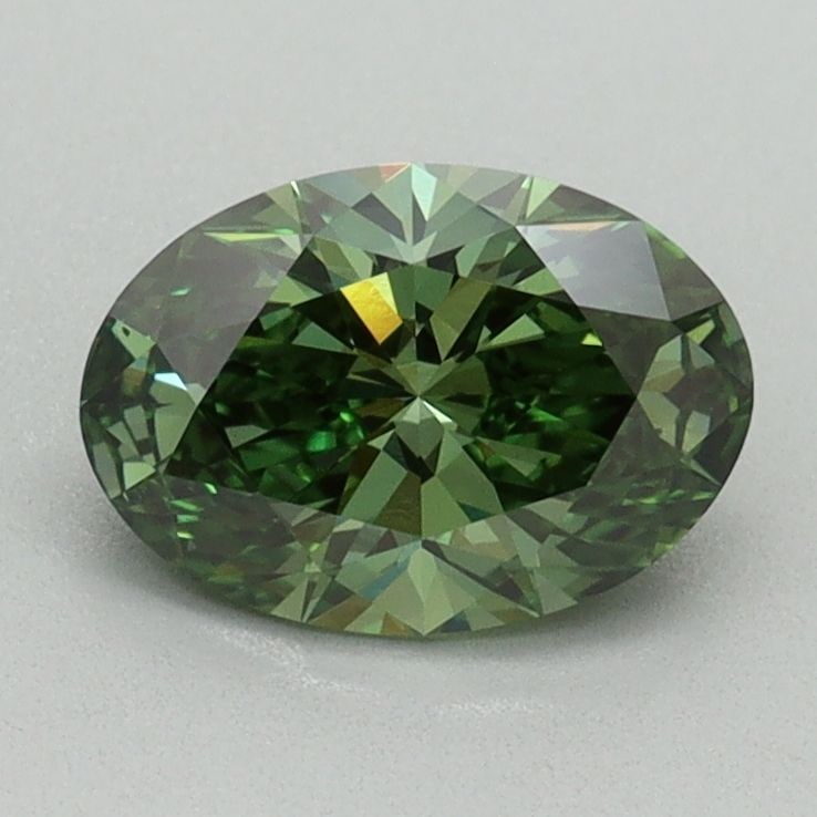 Loose Diamond - OVAL 1.01ct Fancy Vivid Green VS1: Loose Diamond - OVAL 1.01ct Fancy Vivid Green VS1 Source: This is a real non-mined Diamond that has been grown in a lab Shape: OVAL Carats: 1.01 Color: Fancy Vivid Green Certification: IGI Video: