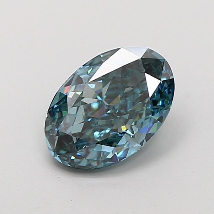 Loose Diamond - OVAL 1.72ct Fancy Vivid Blue Green VS2: Loose Diamond - OVAL 1.72ct Fancy Vivid Blue Green VS2 Source: This is a real non-mined Diamond that has been grown in a lab Shape: OVAL Carats: 1.72 Color: Fancy Vivid Blue Green Certification: IGI V