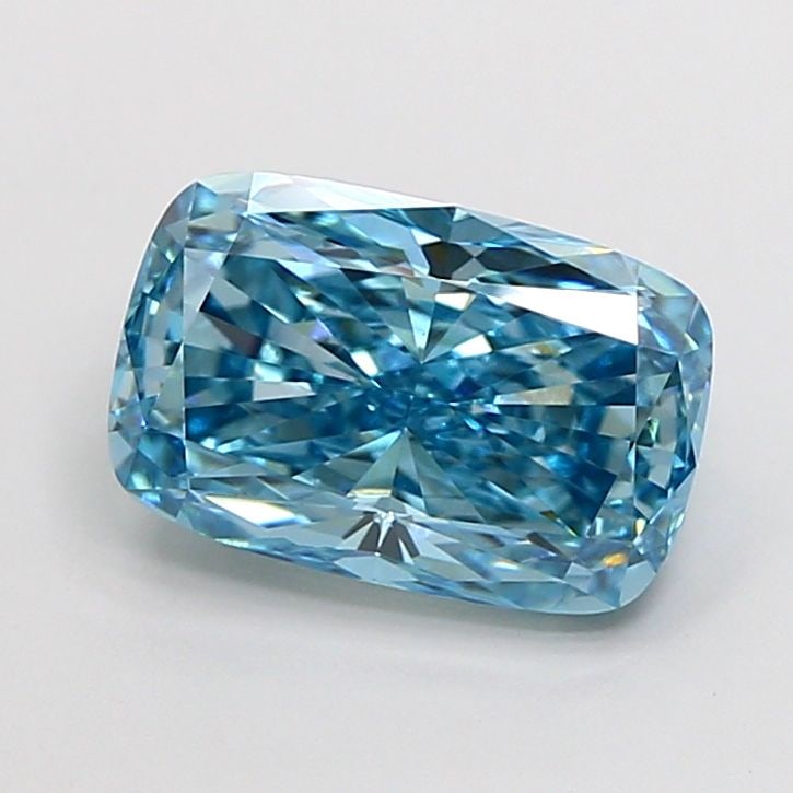 Loose Diamond - CUSHION MODIFIED 2.06ct Fancy Vivid Blue VS1: Loose Diamond - CUSHION MODIFIED 2.06ct Fancy Vivid Blue VS1 Source: This is a real non-mined Diamond that has been grown in a lab Shape: CUSHION MODIFIED Carats: 2.06 Color: Fancy Vivid Blue Certific