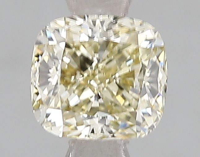 Loose Diamond - CUSHION MODIFIED 1.06ct Fancy Light Yellow VS2: Loose Diamond - CUSHION MODIFIED 1.06ct Fancy Light Yellow VS2 Source: This is a real non-mined Diamond that has been grown in a lab Shape: CUSHION MODIFIED Carats: 1.06 Color: Fancy Light Yellow Cert