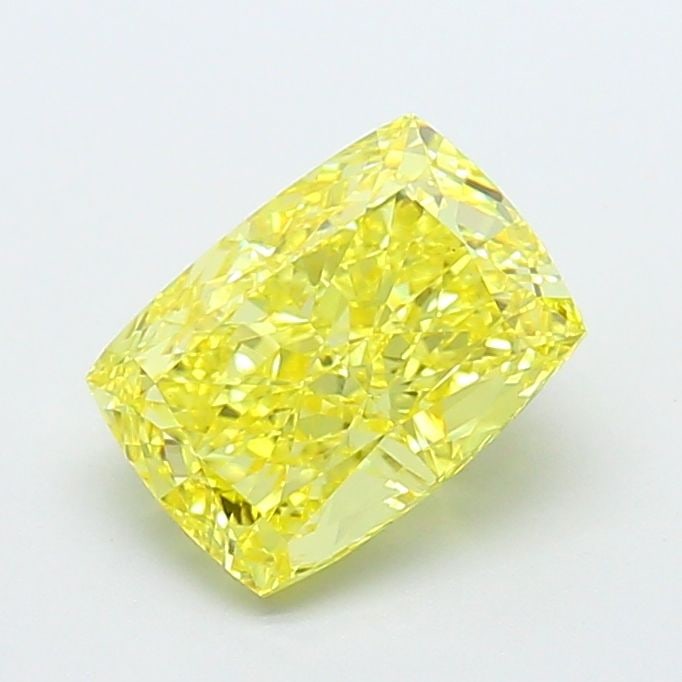 Loose Diamond - CUSHION MODIFIED 2.52ct Fancy Intense Yellow VS1: Loose Diamond - CUSHION MODIFIED 2.52ct Fancy Intense Yellow VS1 Source: This is a real non-mined Diamond that has been grown in a lab Shape: CUSHION MODIFIED Carats: 2.52 Color: Fancy Intense Yellow 