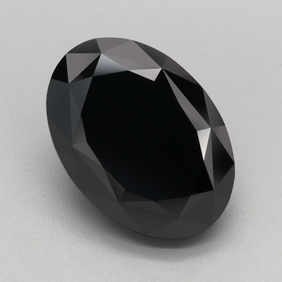 Loose Diamond - OVAL 2.13ct Fancy Black: Loose Diamond - OVAL 2.13ct Fancy Black Source: This is a real non-mined Diamond that has been grown in a lab Shape: OVAL Carats: 2.13 Color: Fancy Black Certification: IGI Video: