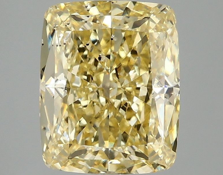 Loose Diamond - CUSHION MODIFIED 3.05ct Fancy Intense Yellow SI1: Loose Diamond - CUSHION MODIFIED 3.05ct Fancy Intense Yellow SI1 Source: This is a real non-mined Diamond that has been grown in a lab Shape: CUSHION MODIFIED Carats: 3.05 Color: Fancy Intense Yellow 