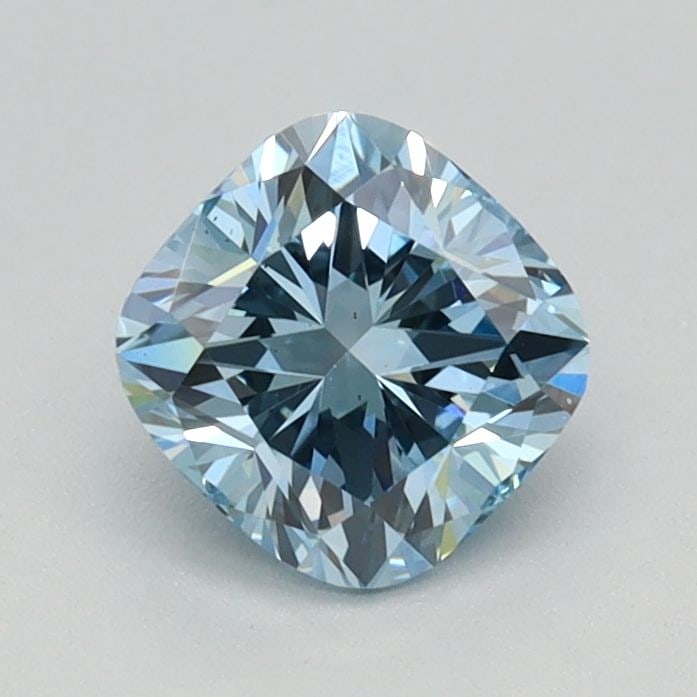Loose Diamond - CUSHION BRILLIANT 0.77ct Fancy Intense Blue VS2: Loose Diamond - CUSHION BRILLIANT 0.77ct Fancy Intense Blue VS2 Source: This is a real non-mined Diamond that has been grown in a lab Shape: CUSHION BRILLIANT Carats: 0.77 Color: Fancy Intense Blue Ce