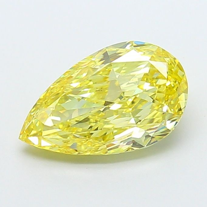 Loose Diamond - PEAR 2.52ct Fancy Intense Yellow VS1: Loose Diamond - PEAR 2.52ct Fancy Intense Yellow VS1 Source: This is a real non-mined Diamond that has been grown in a lab Shape: PEAR Carats: 2.52 Color: Fancy Intense Yellow Certification: IGI Video
