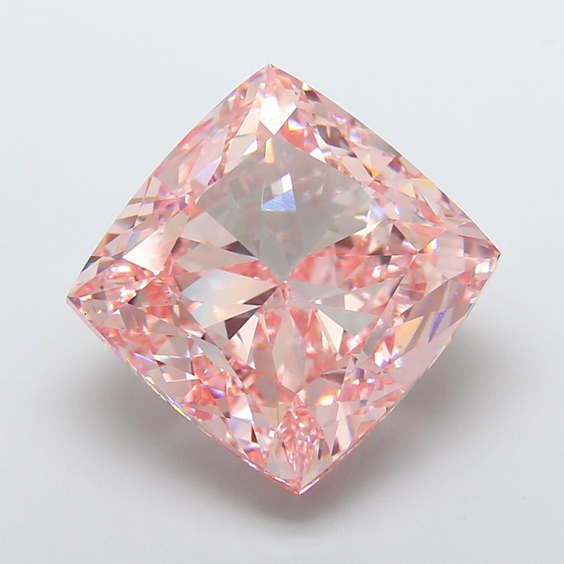 Loose Diamond - CUSHION MODIFIED 31.05ct Fancy Intense Pink VS1: Loose Diamond - CUSHION MODIFIED 31.05ct Fancy Intense Pink VS1 Source: This is a real non-mined Diamond that has been grown in a lab Shape: CUSHION MODIFIED Carats: 31.05 Color: Fancy Intense Pink Ce