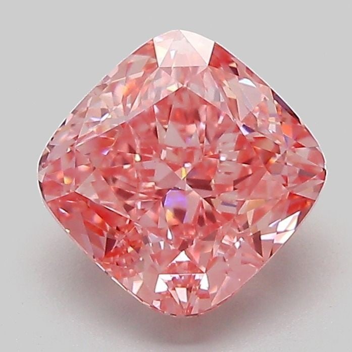 Loose Diamond - CUSHION MODIFIED 2.08ct Fancy Vivid Pink VVS2: Loose Diamond - CUSHION MODIFIED 2.08ct Fancy Vivid Pink VVS2 Source: This is a real non-mined Diamond that has been grown in a lab Shape: CUSHION MODIFIED Carats: 2.08 Color: Fancy Vivid Pink Certifi