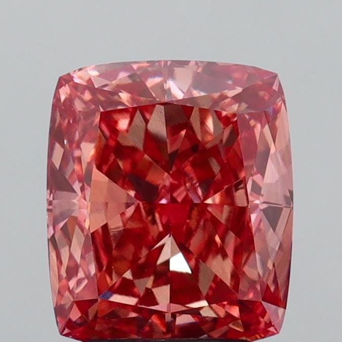 Loose Diamond - CUSHION MODIFIED 3.06ct Fancy Vivid Brownish Pink VS1: Loose Diamond - CUSHION MODIFIED 3.06ct Fancy Vivid Brownish Pink VS1 Source: This is a real non-mined Diamond that has been grown in a lab Shape: CUSHION MODIFIED Carats: 3.06 Color: Fancy Vivid Brow