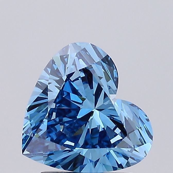 Loose Diamond - HEART 1.98ct Fancy Vivid Blue VS1: Loose Diamond - HEART 1.98ct Fancy Vivid Blue VS1 Source: This is a real non-mined Diamond that has been grown in a lab Shape: HEART Carats: 1.98 Color: Fancy Vivid Blue Certification: IGI Video: