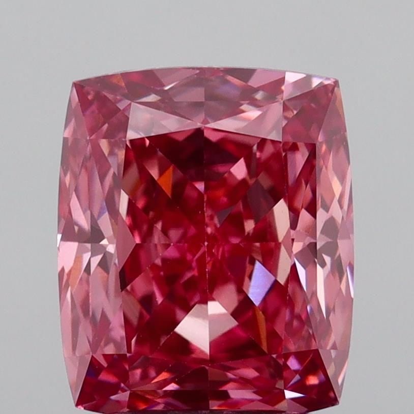 Loose Diamond - CUSHION MODIFIED 2.58ct Fancy Deep Pink VS1: Loose Diamond - CUSHION MODIFIED 2.58ct Fancy Deep Pink VS1 Source: This is a real non-mined Diamond that has been grown in a lab Shape: CUSHION MODIFIED Carats: 2.58 Color: Fancy Deep Pink Certificat