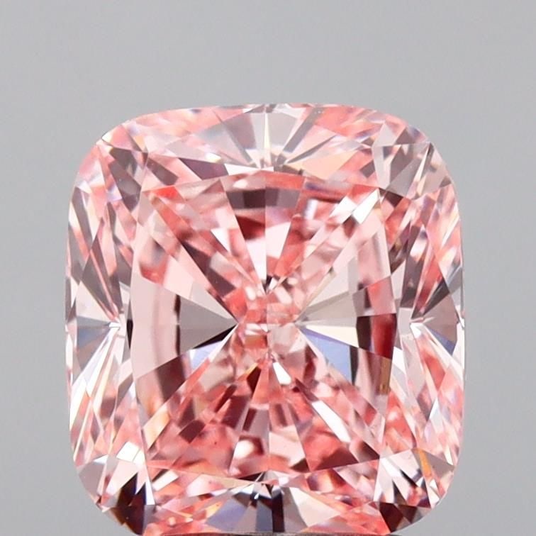 Loose Diamond - CUSHION MODIFIED 3.02ct Fancy Vivid Pink VS1: Loose Diamond - CUSHION MODIFIED 3.02ct Fancy Vivid Pink VS1 Source: This is a real non-mined Diamond that has been grown in a lab Shape: CUSHION MODIFIED Carats: 3.02 Color: Fancy Vivid Pink Certific