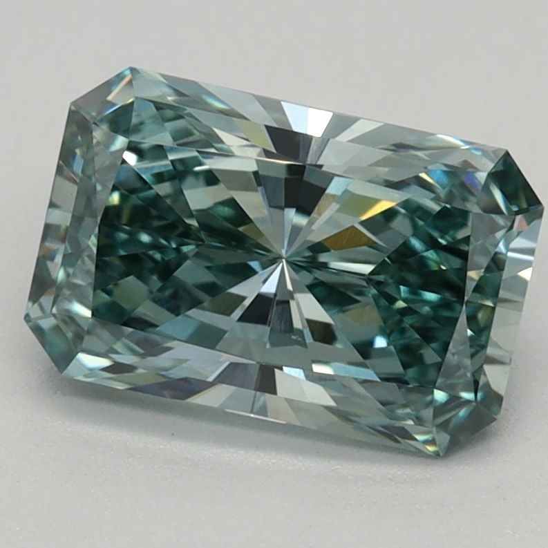 Loose Diamond - RADIANT 1.02ct Fancy Vivid Green VS1: Loose Diamond - RADIANT 1.02ct Fancy Vivid Green VS1 Source: This is a real non-mined Diamond that has been grown in a lab Shape: RADIANT Carats: 1.02 Color: Fancy Vivid Green Certification: IGI Video