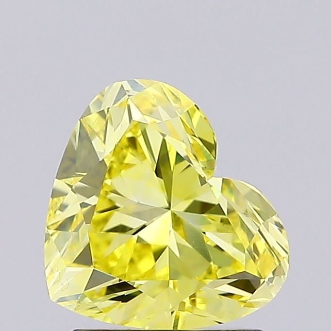 Loose Diamond - HEART 1.48ct Fancy Vivid Yellow VS1: Loose Diamond - HEART 1.48ct Fancy Vivid Yellow VS1 Source: This is a real non-mined Diamond that has been grown in a lab Shape: HEART Carats: 1.48 Color: Fancy Vivid Yellow Certification: NONE Video: