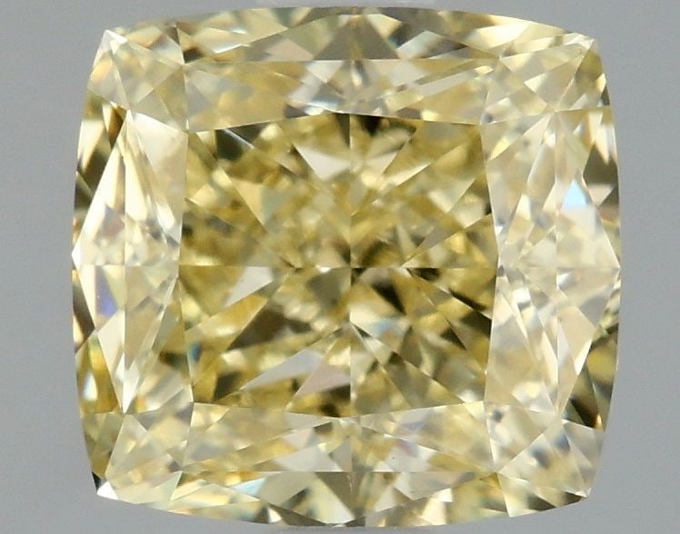 Loose Diamond - CUSHION MODIFIED 1.97ct Fancy Intense Yellow VS1: Loose Diamond - CUSHION MODIFIED 1.97ct Fancy Intense Yellow VS1 Source: This is a real non-mined Diamond that has been grown in a lab Shape: CUSHION MODIFIED Carats: 1.97 Color: Fancy Intense Yellow 