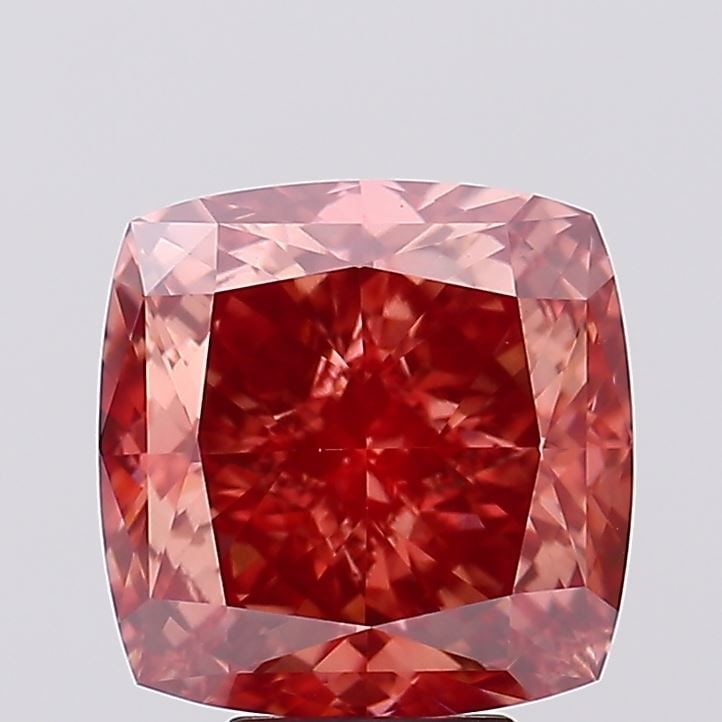 Loose Diamond - CUSHION MODIFIED 8.11ct Fancy Vivid Brownish Pink VVS2: Loose Diamond - CUSHION MODIFIED 8.11ct Fancy Vivid Brownish Pink VVS2 Source: This is a real non-mined Diamond that has been grown in a lab Shape: CUSHION MODIFIED Carats: 8.11 Color: Fancy Vivid Bro