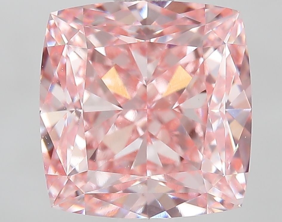 Loose Diamond - CUSHION MODIFIED 3.1ct Fancy Vivid Pink VVS1: Loose Diamond - CUSHION MODIFIED 3.1ct Fancy Vivid Pink VVS1 Source: This is a real non-mined Diamond that has been grown in a lab Shape: CUSHION MODIFIED Carats: 3.1 Color: Fancy Vivid Pink Certifica