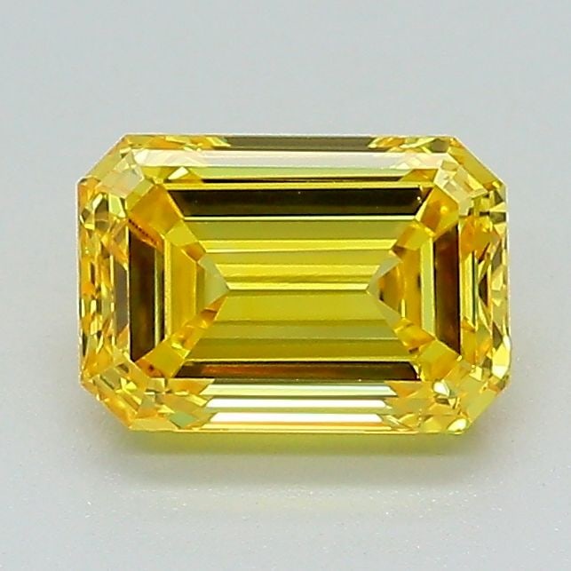 Loose Diamond - EMERALD 1.04ct Fancy Vivid Yellow VS2: Loose Diamond - EMERALD 1.04ct Fancy Vivid Yellow VS2 Source: This is a real non-mined Diamond that has been grown in a lab Shape: EMERALD Carats: 1.04 Color: Fancy Vivid Yellow Certification: IGI Vid