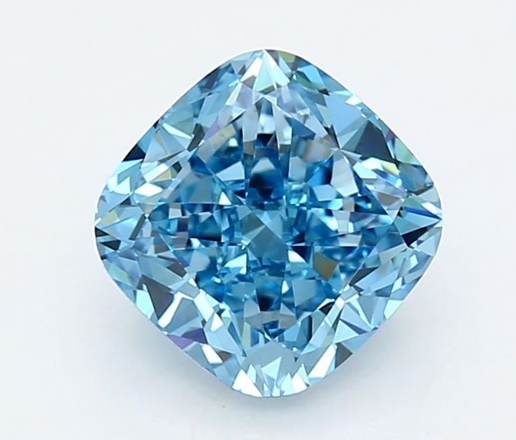 Loose Diamond - CUSHION MODIFIED 3.01ct Fancy Vivid Blue VVS2: Loose Diamond - CUSHION MODIFIED 3.01ct Fancy Vivid Blue VVS2 Source: This is a real non-mined Diamond that has been grown in a lab Shape: CUSHION MODIFIED Carats: 3.01 Color: Fancy Vivid Blue Certifi