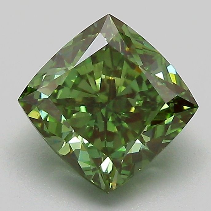 Loose Diamond - CUSHION MODIFIED 1.98ct Fancy Vivid Green VVS2: Loose Diamond - CUSHION MODIFIED 1.98ct Fancy Vivid Green VVS2 Source: This is a real non-mined Diamond that has been grown in a lab Shape: CUSHION MODIFIED Carats: 1.98 Color: Fancy Vivid Green Certi