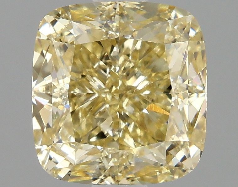 Loose Diamond - CUSHION MODIFIED 2.11ct Fancy Intense Yellow VS1: Loose Diamond - CUSHION MODIFIED 2.11ct Fancy Intense Yellow VS1 Source: This is a real non-mined Diamond that has been grown in a lab Shape: CUSHION MODIFIED Carats: 2.11 Color: Fancy Intense Yellow 